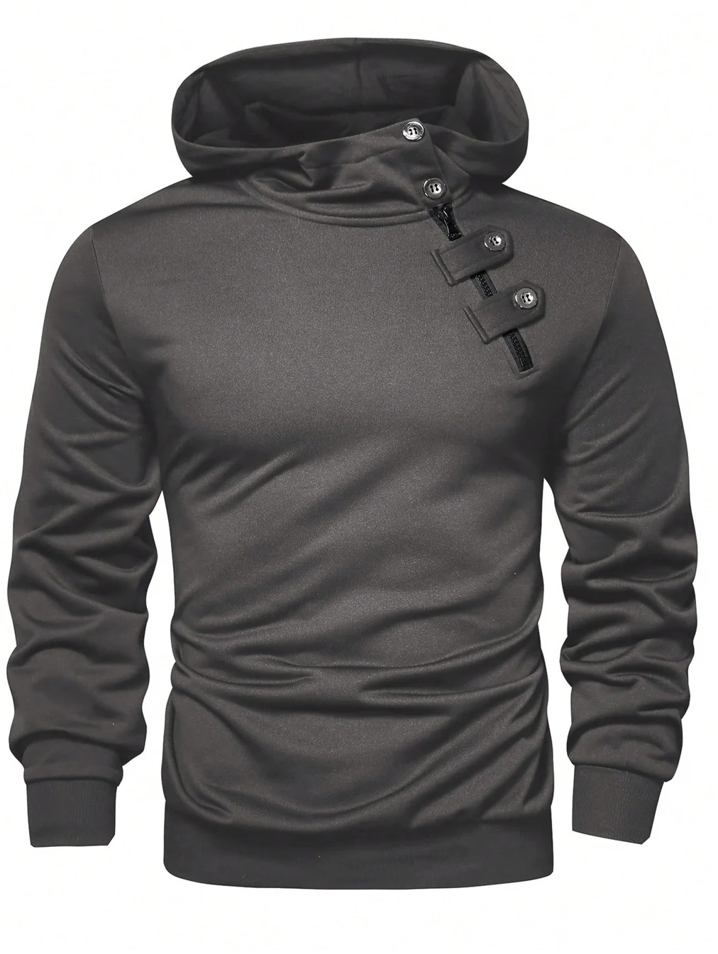 Herren Hoodie mit innovativem Kragen und praktischer Taschenlösung Heidi-Mode - Image 10