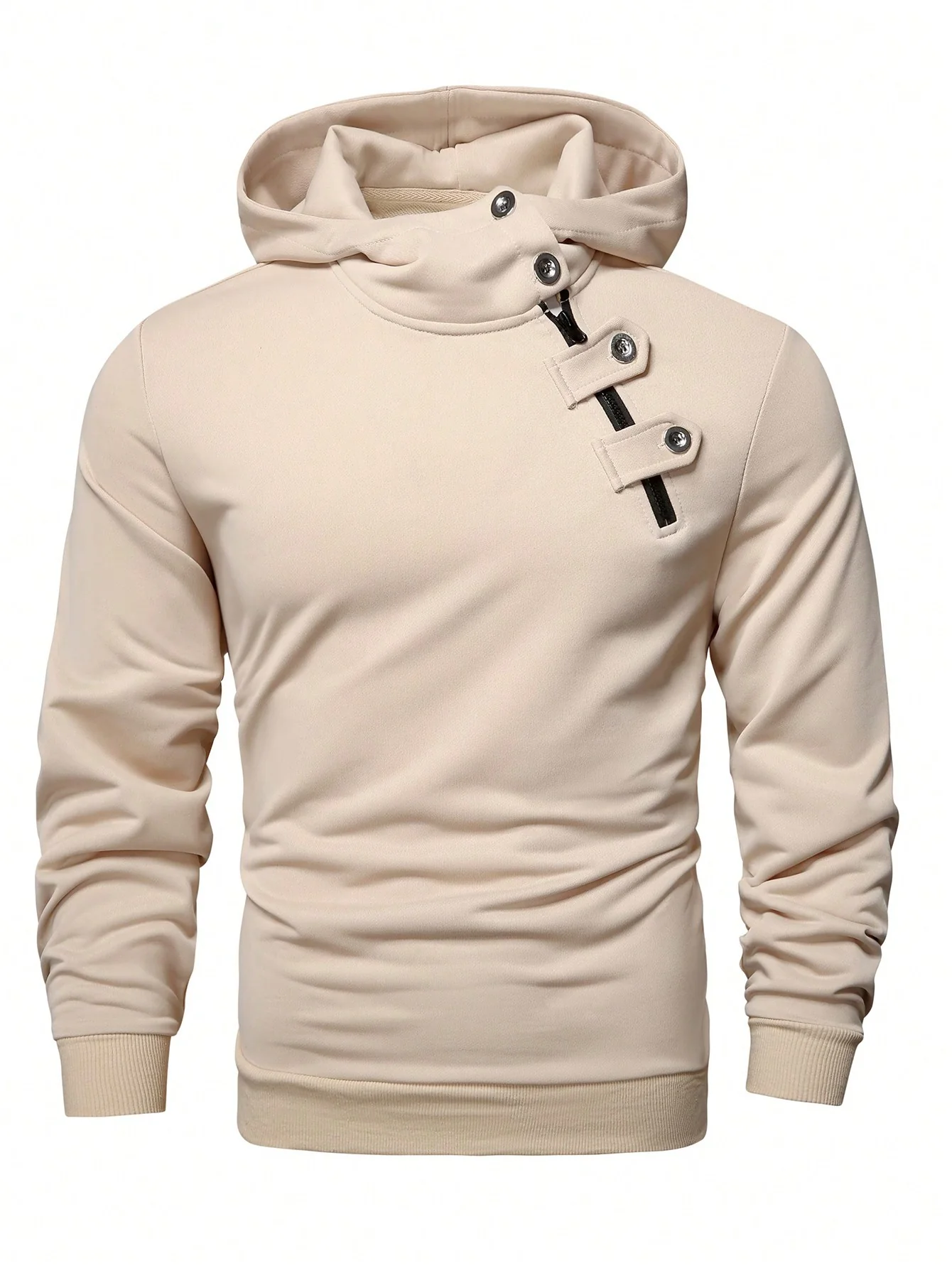 Herren Hoodie mit innovativem Kragen und praktischer Taschenlösung Heidi-Mode - Image 11