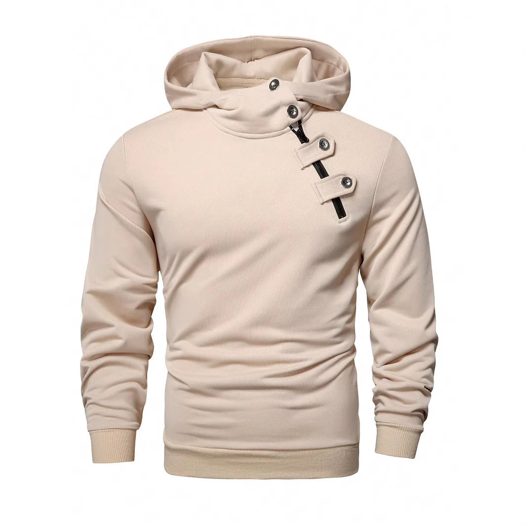 Herren Hoodie mit innovativem Kragen und praktischer Taschenlösung Heidi-Mode - Image 4