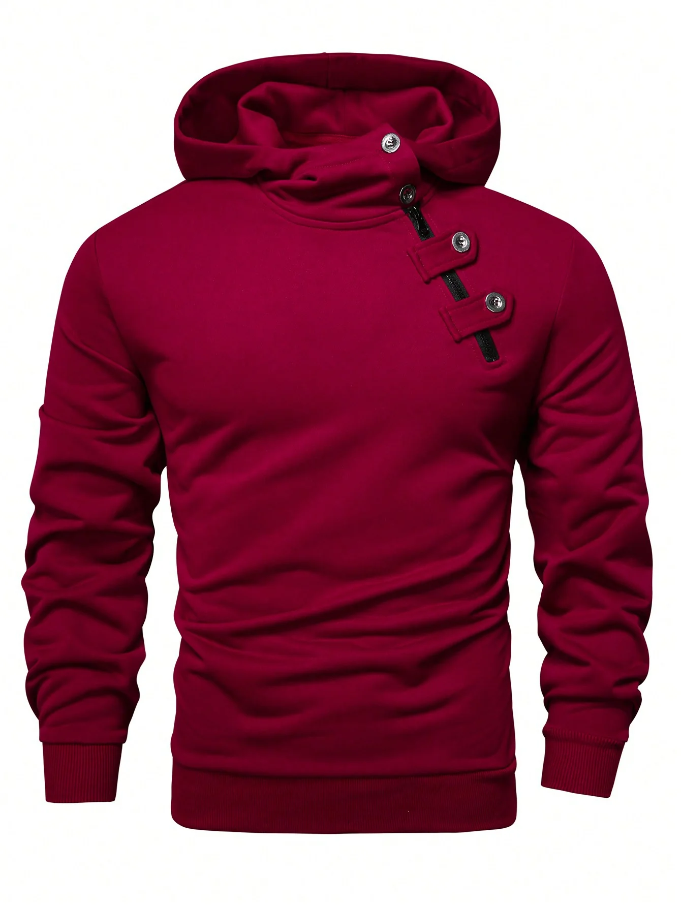 Herren Hoodie mit innovativem Kragen und praktischer Taschenlösung Heidi-Mode - Image 9