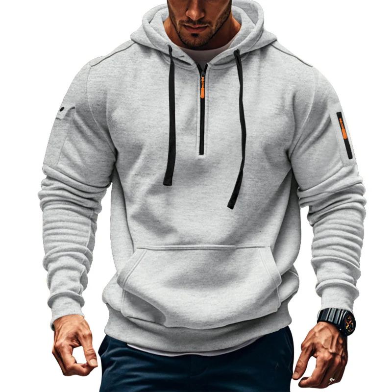 Herren Kapuzenpullover mit modernem Reißverschluss und praktischen Taschen Heidi-Mode - Image 6
