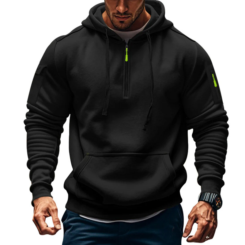 Herren Kapuzenpullover mit modernem Reißverschluss und praktischen Taschen Heidi-Mode - Image 9