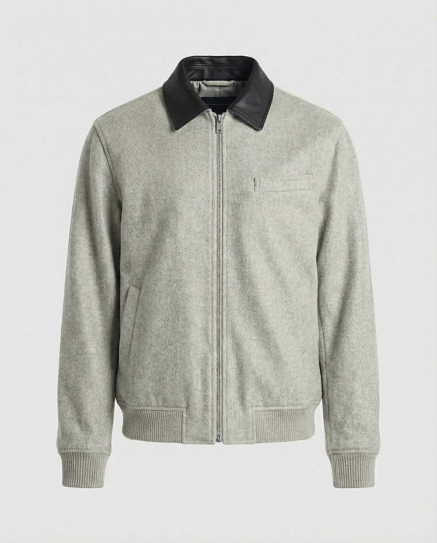 Herren kastig geschnittener Wollmix-Blouson mit Kunstlederkragen, Reißverschluss und Brusttasche mit Reißverschluss Heidi-Mode - Image 7