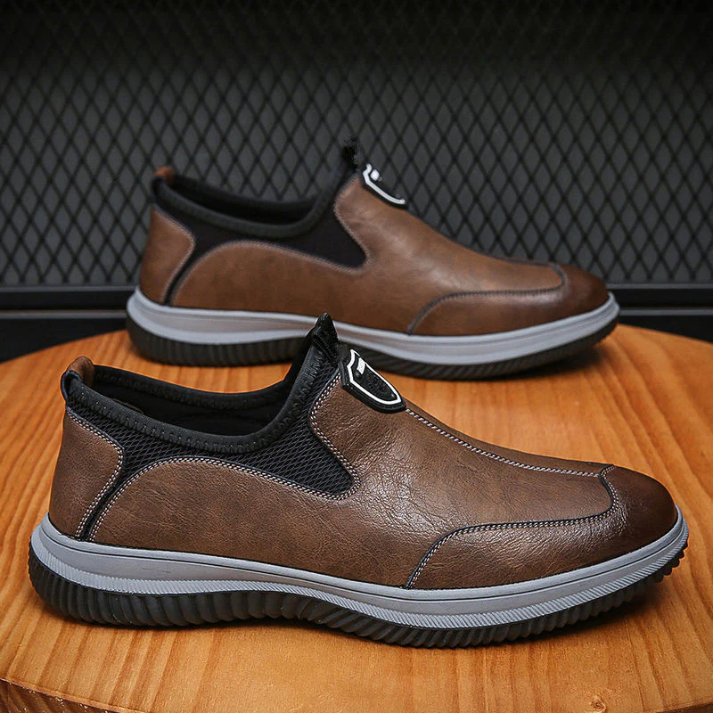 Herren Komfortable Slip-On Freizeitschuhe mit atmungsaktiver Mesh-Oberfläche Heidi Mode