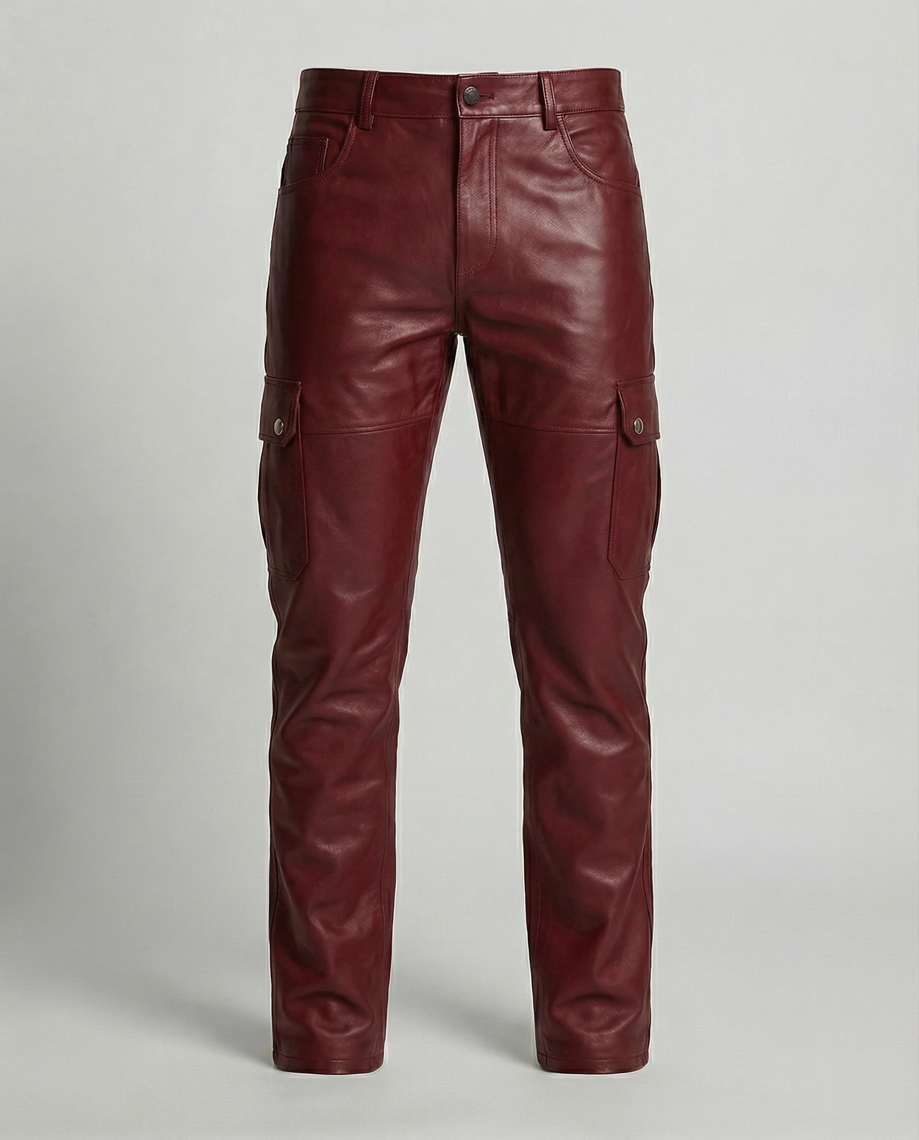Herren Kunstleder Cargo-Hose mit Seitentaschen - Image 8
