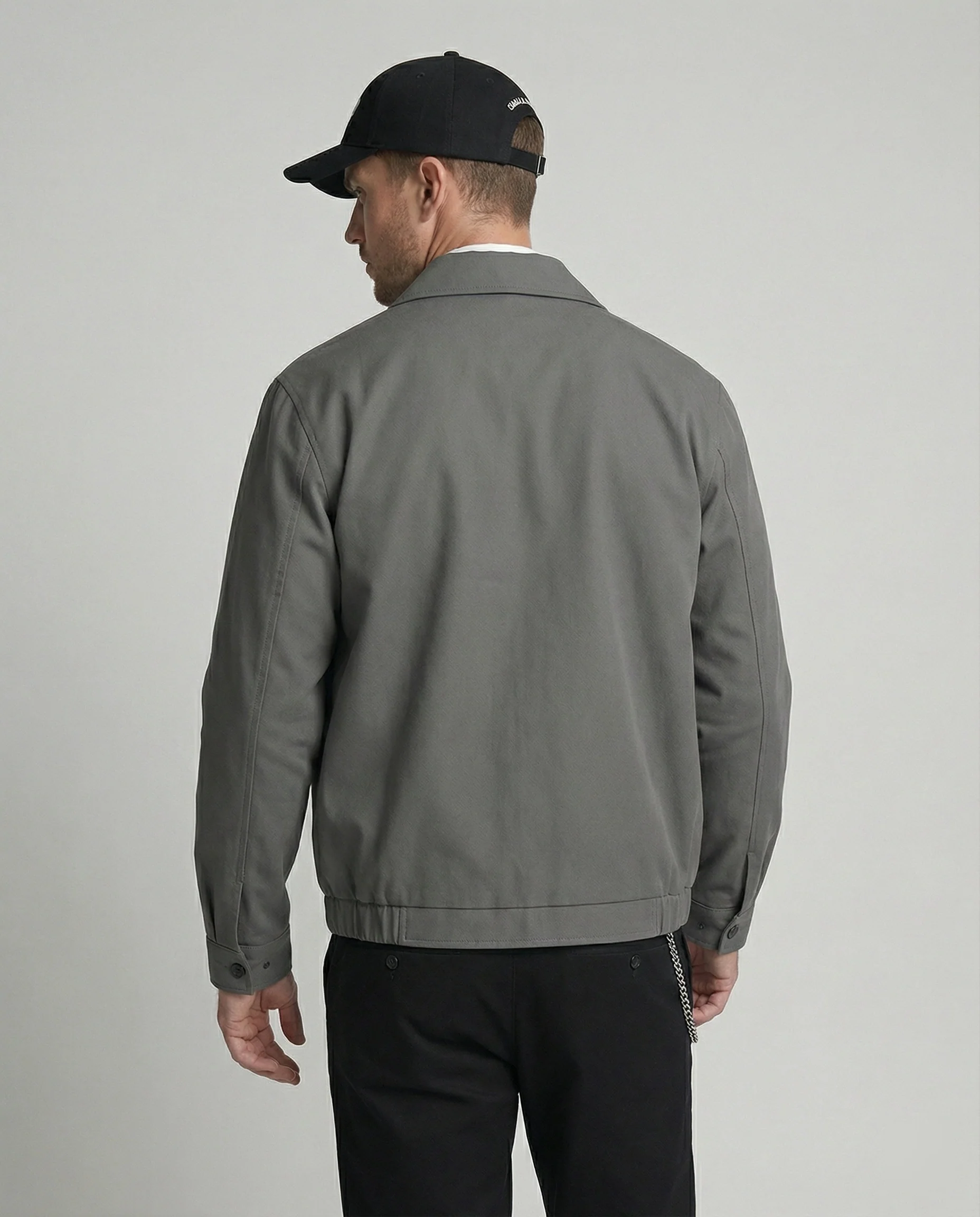 Herren Kurz-Blazer Retro Baseball Jacke mit Schulterpolstern - Image 3