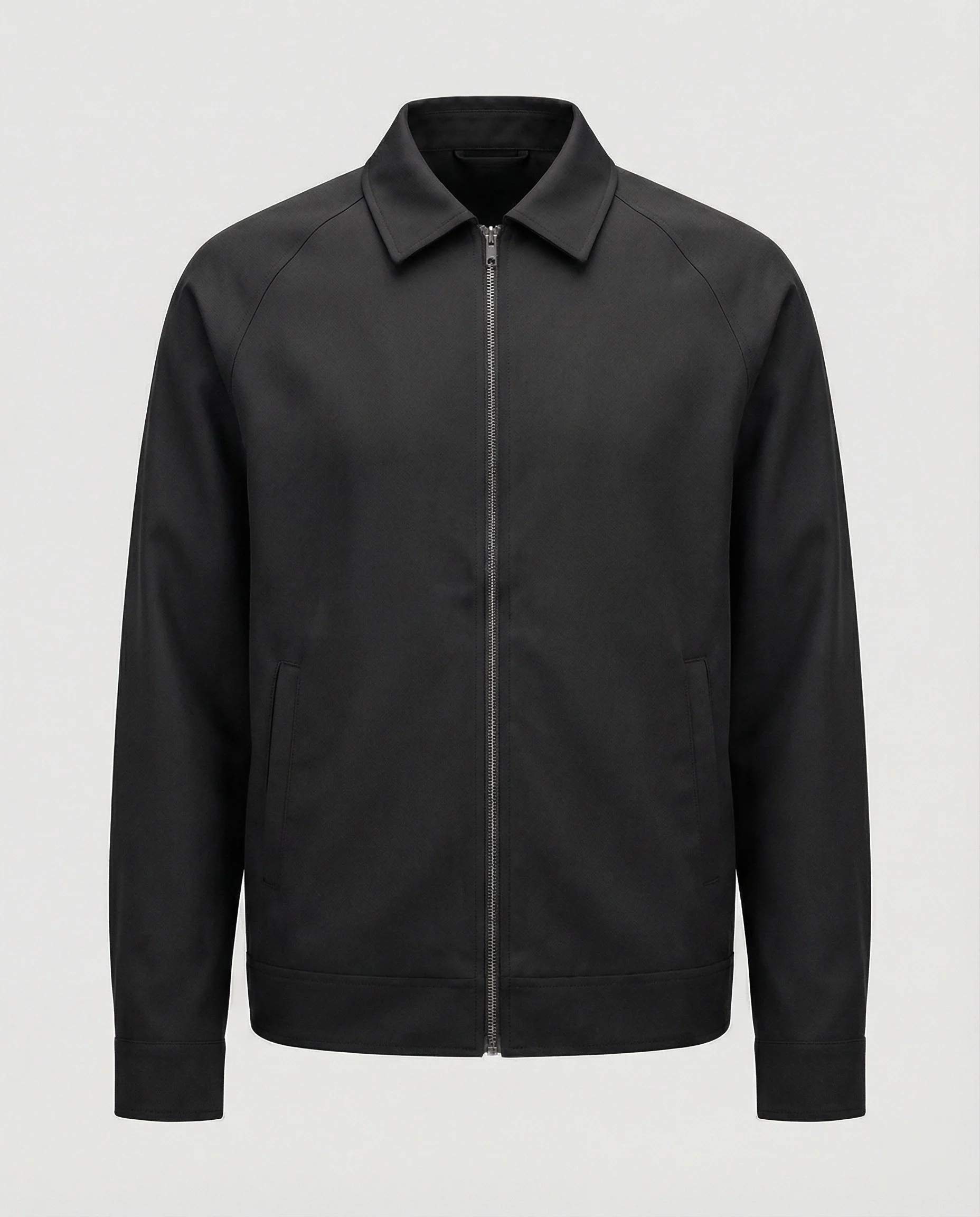 Herren kurze minimalistische Reißverschlussjacke mit Hemdkragen und kastiger Silhouette Heidi-Mode - Image 6