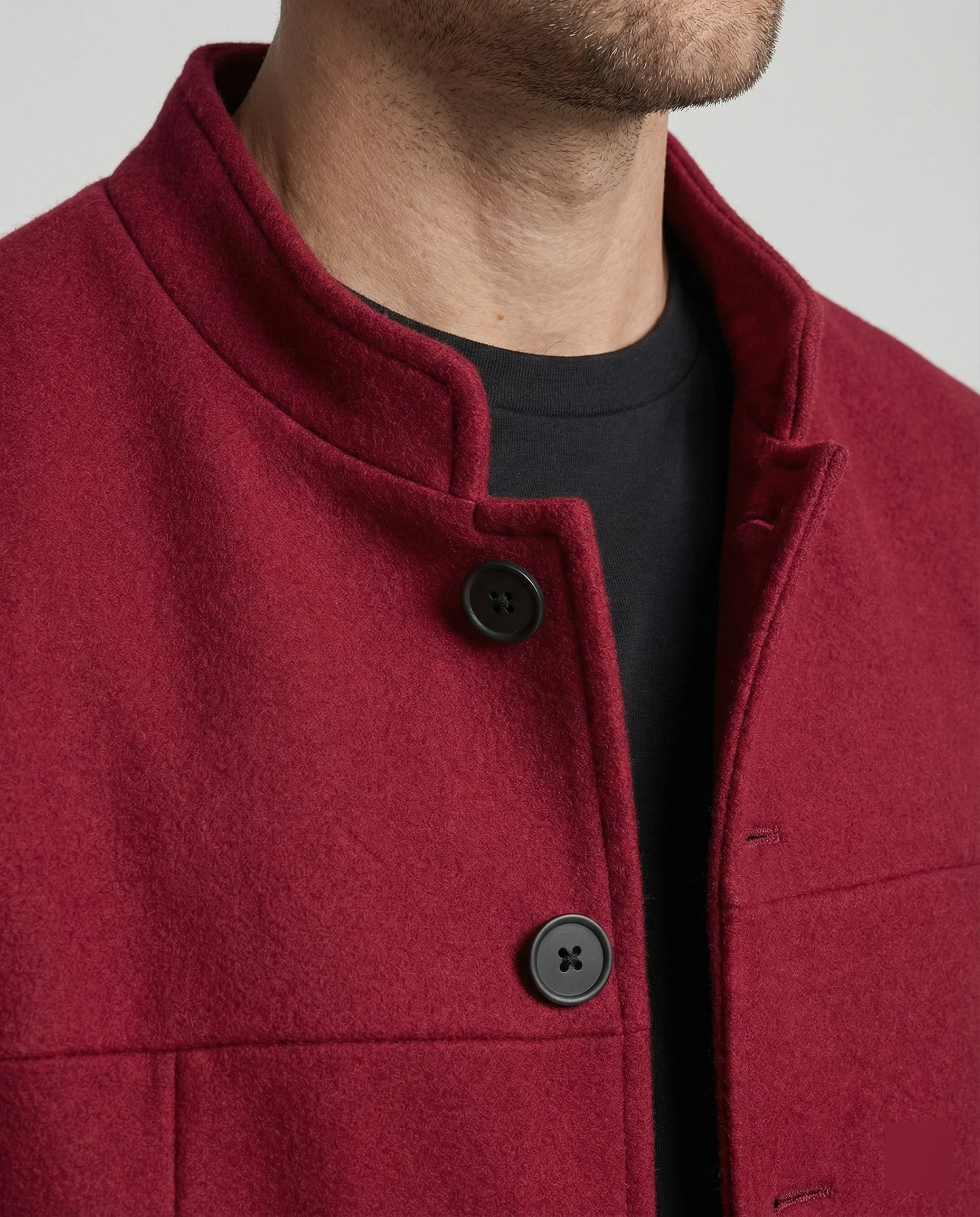 Herren Kurzjacke Herbst Retro China-Stil Lockerer Fit Blazer - Image 2