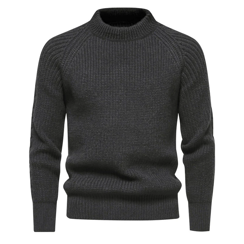 Herren kuscheliger Strickpullover mit hohem Kragen und Raglanmuster Heidi-Mode - Image 10