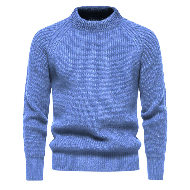 Herren kuscheliger Strickpullover mit hohem Kragen und Raglanmuster Heidi-Mode - Image 11