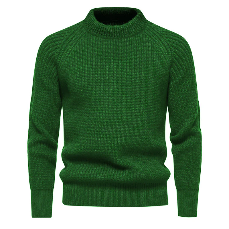 Herren kuscheliger Strickpullover mit hohem Kragen und Raglanmuster Heidi-Mode - Image 8