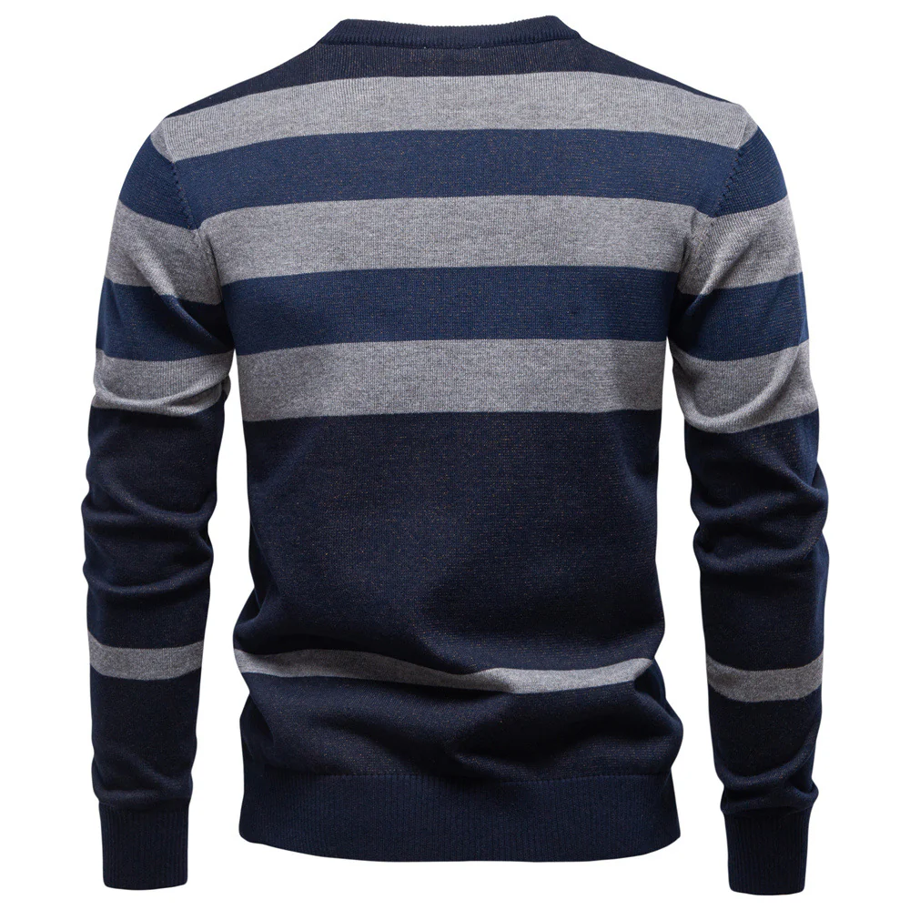 Herren Langarm Pullover mit modernem Karo-Muster und weichem Strick Heidi-Mode - Image 2