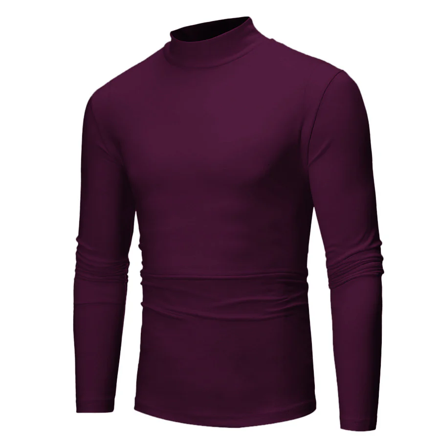 Herren Langarm T-Shirt mit stehendem Kragen und figurschmeichelndem Schnitt Heidi-Mode - Image 6