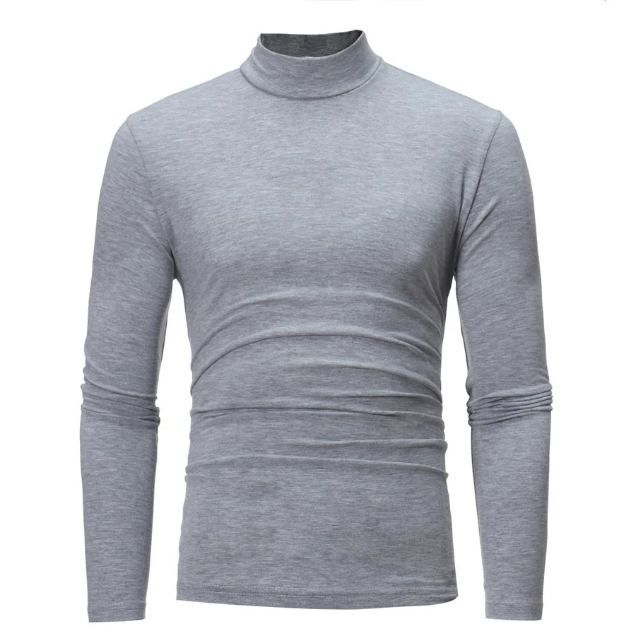 Herren Langarm T-Shirt mit stehendem Kragen und figurschmeichelndem Schnitt Heidi-Mode - Image 7