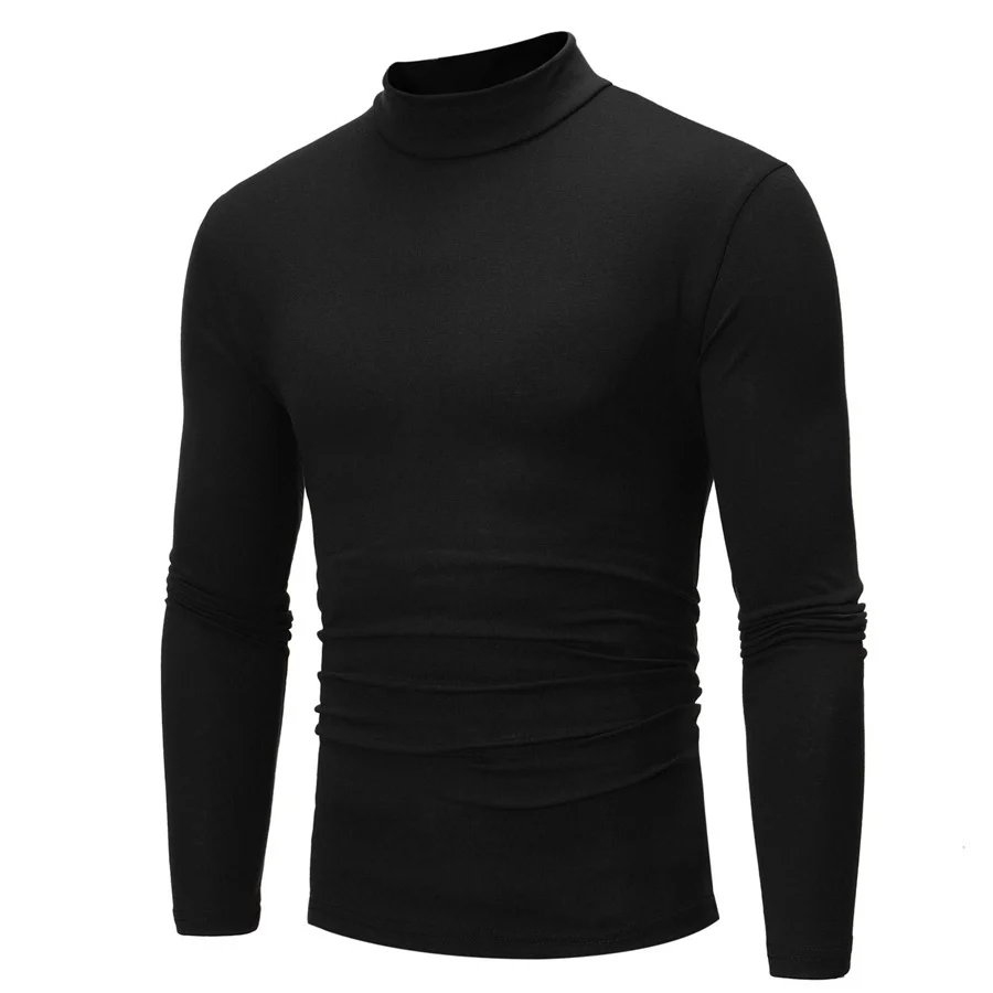 Herren Langarm T-Shirt mit stehendem Kragen und figurschmeichelndem Schnitt Heidi-Mode - Image 8