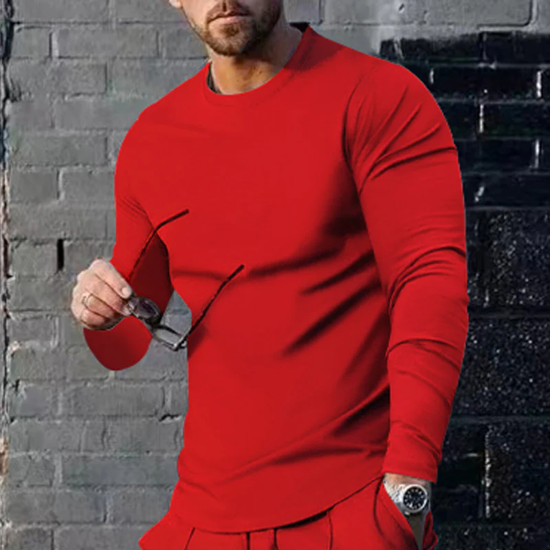 Herren langärmliges T-Shirt mit modischem Schnitt und hochwertigem Baumwollmix Heidi-Mode - Image 13