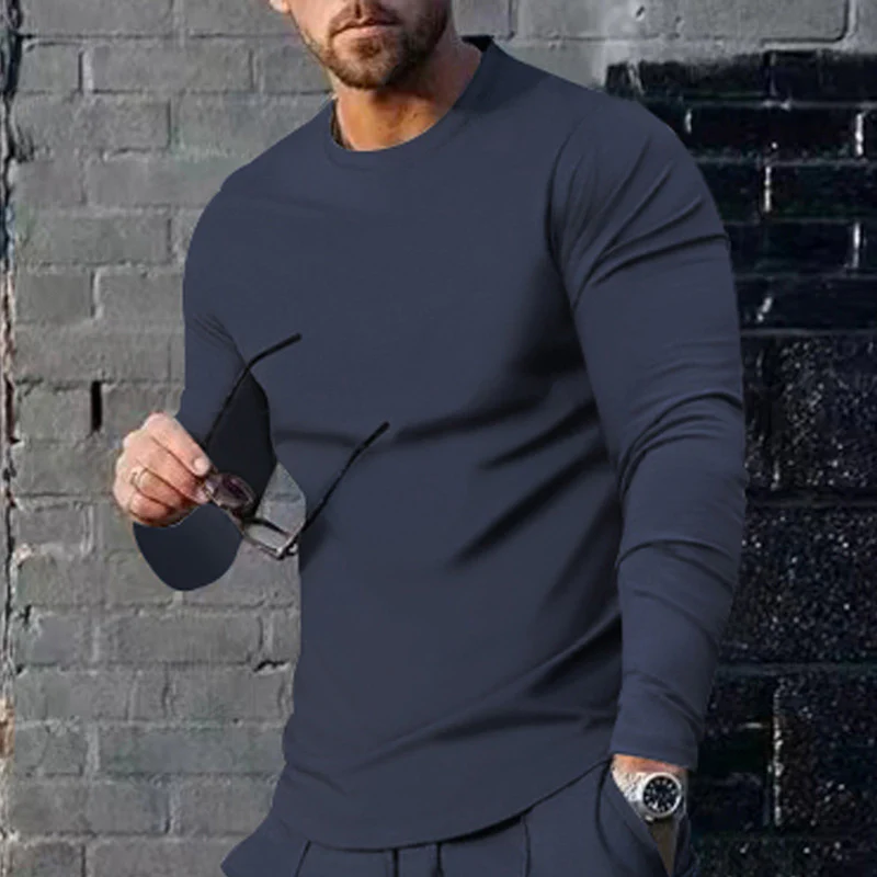 Herren langärmliges T-Shirt mit modischem Schnitt und hochwertigem Baumwollmix Heidi-Mode - Image 6