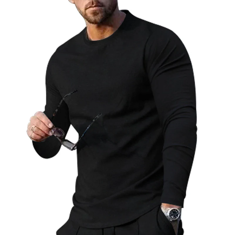 Herren langärmliges T-Shirt mit modischem Schnitt und hochwertigem Baumwollmix Heidi-Mode - Image 7