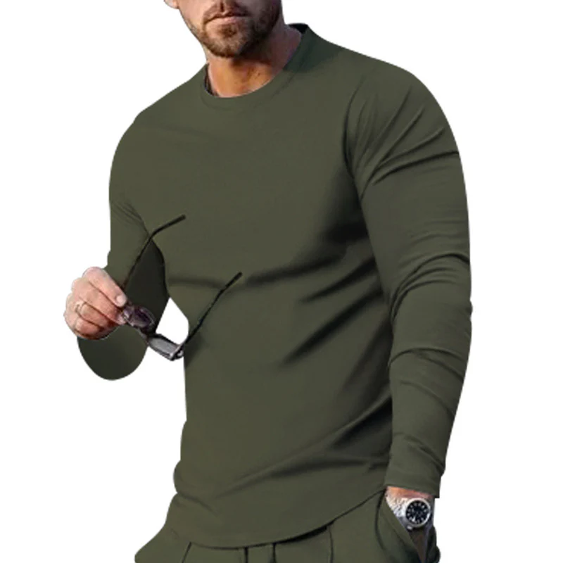 Herren langärmliges T-Shirt mit modischem Schnitt und hochwertigem Baumwollmix Heidi-Mode - Image 8