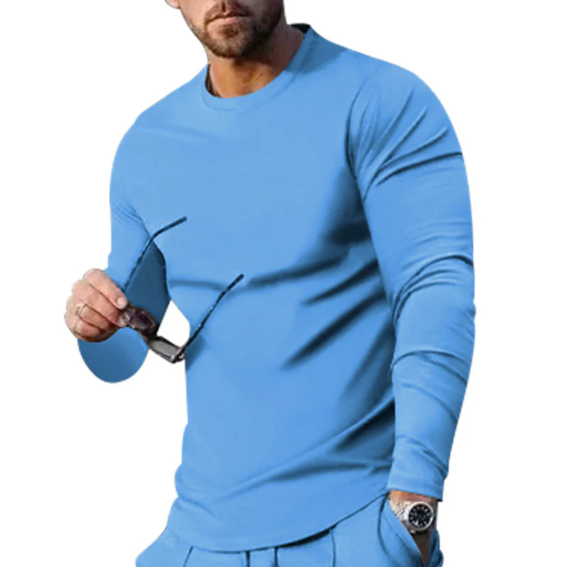 Herren langärmliges T-Shirt mit modischem Schnitt und hochwertigem Baumwollmix Heidi-Mode - Image 9