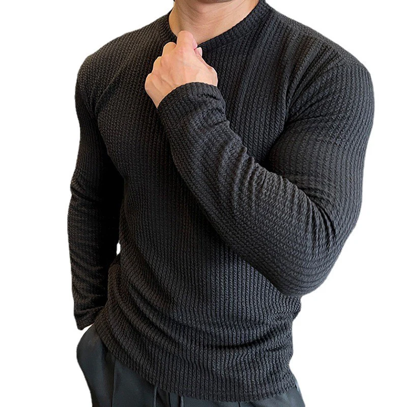 Herren Langarmshirt mit strukturiertem Gewebe Heidi-Mode - Image 5