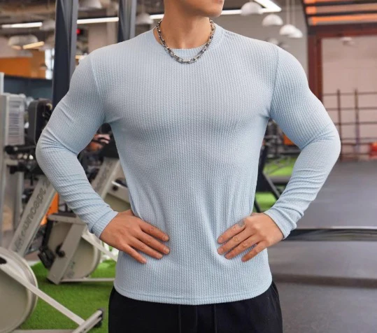 Herren Langarmshirt mit strukturiertem Gewebe Heidi-Mode - Image 7