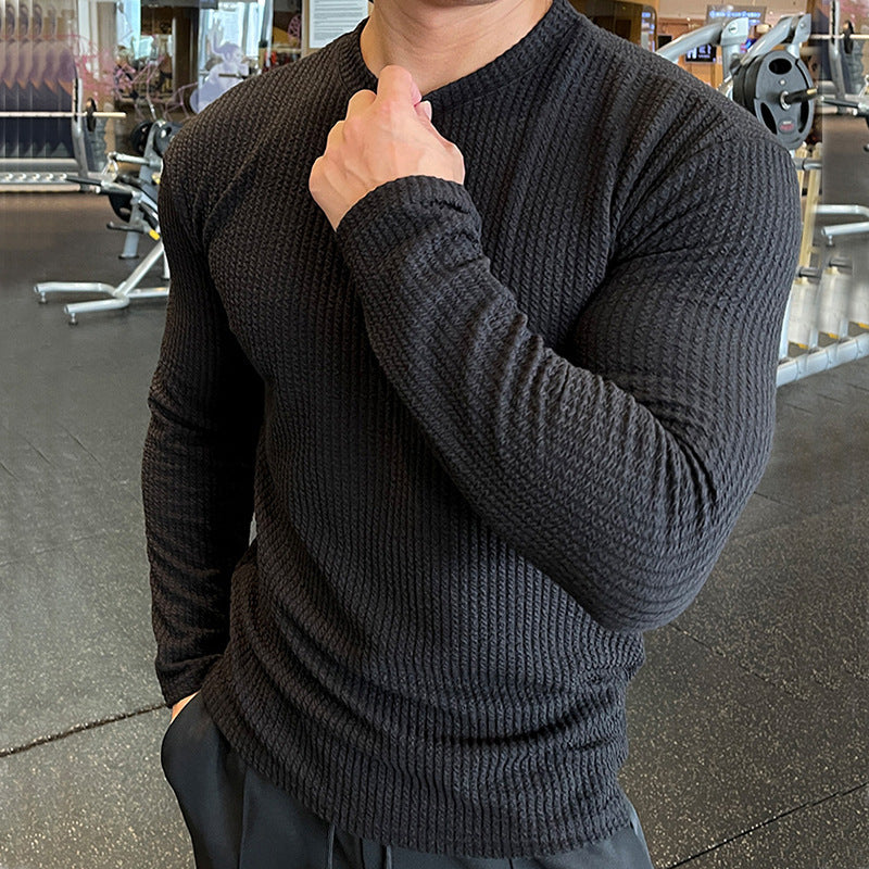 Herren Langarmshirt mit strukturiertem Gewebe Heidi-Mode - Image 8