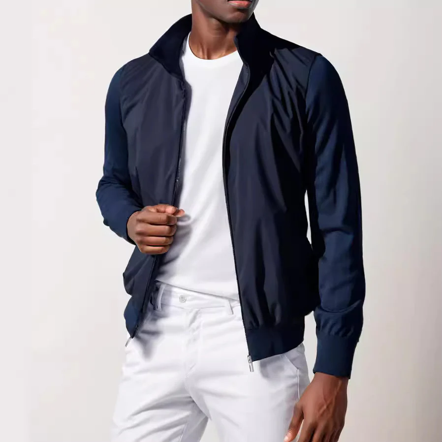 Herren lässige Sommerjacke im minimalistischen Design mit praktischen Reißverschlusstaschen Heidi-Mode - Image 3