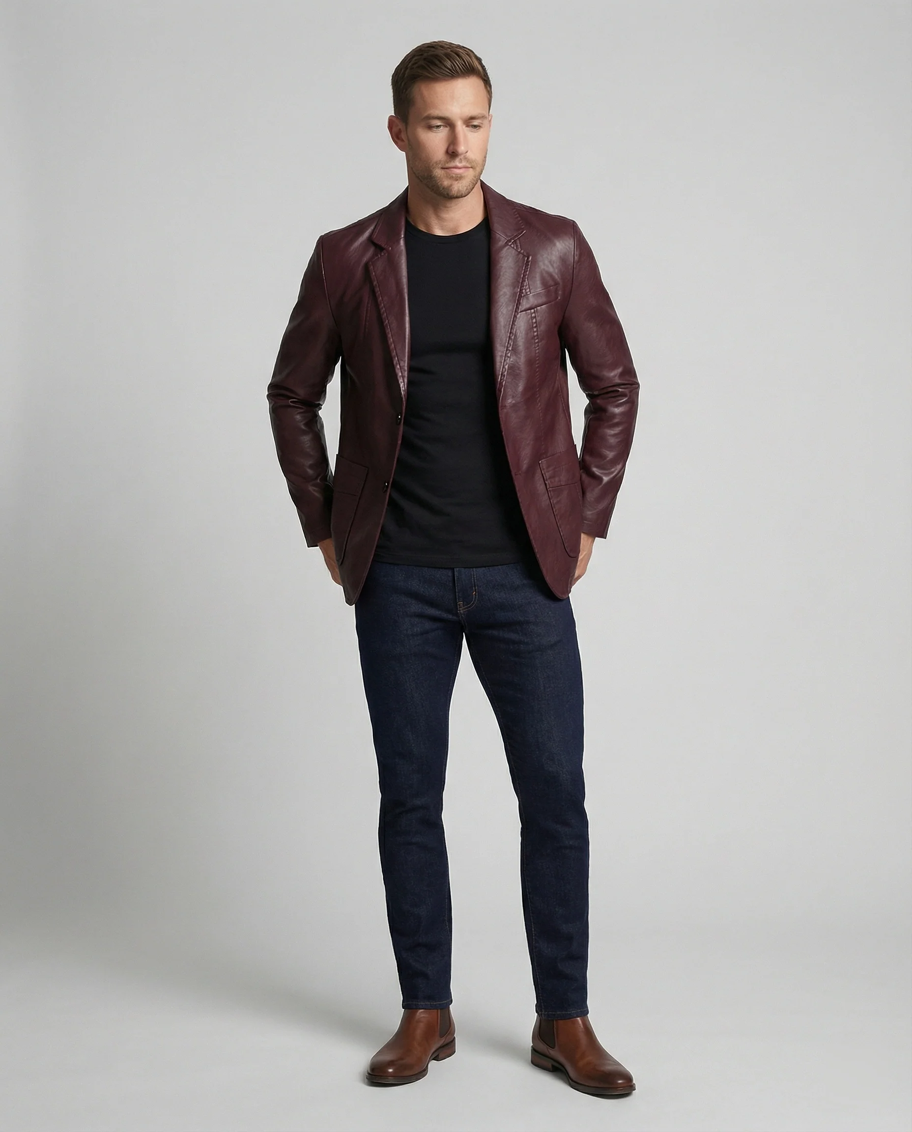 Herren Lederblazer elegant - Image 2