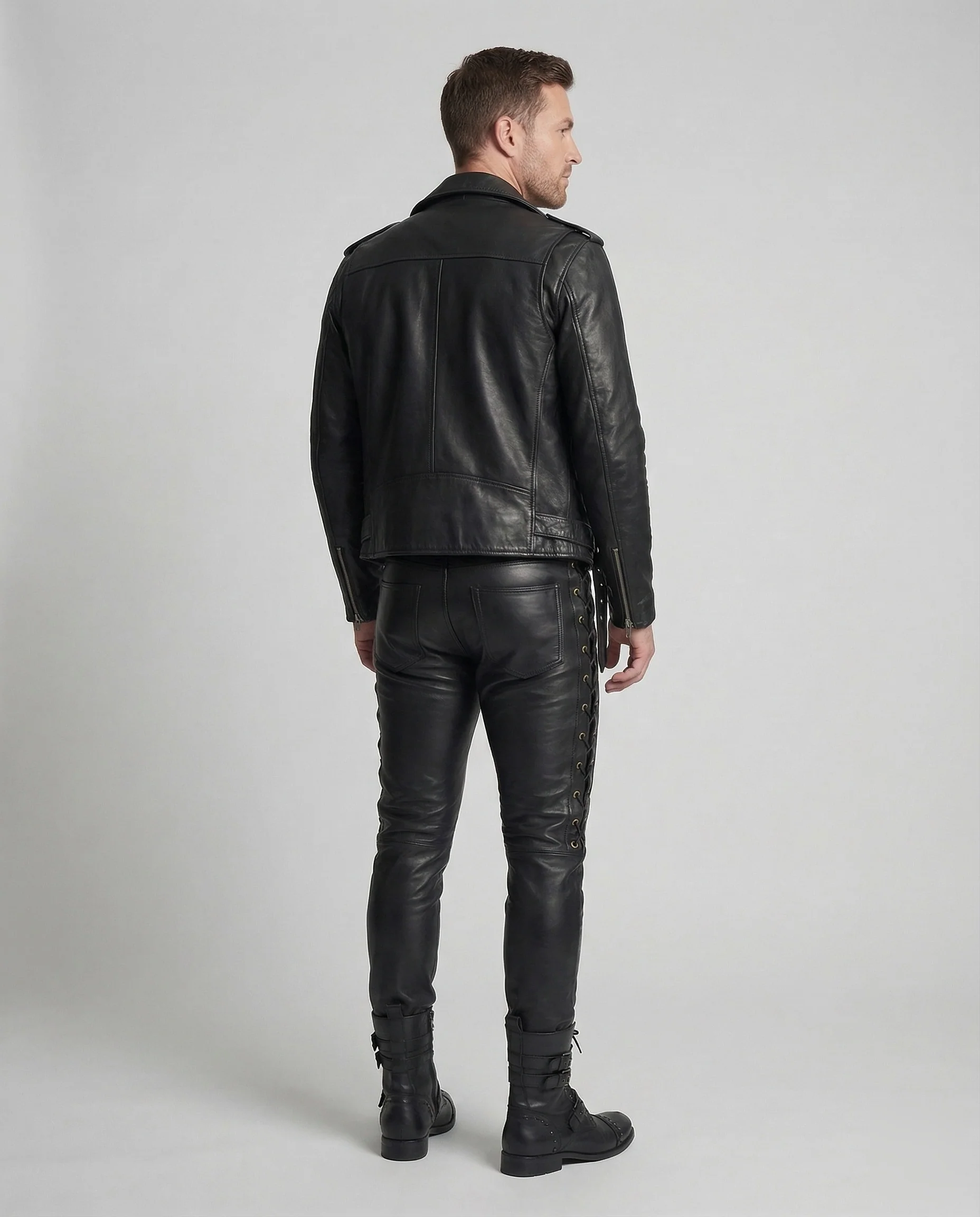 Herren Lederhose mit Schnürdetail - Image 4