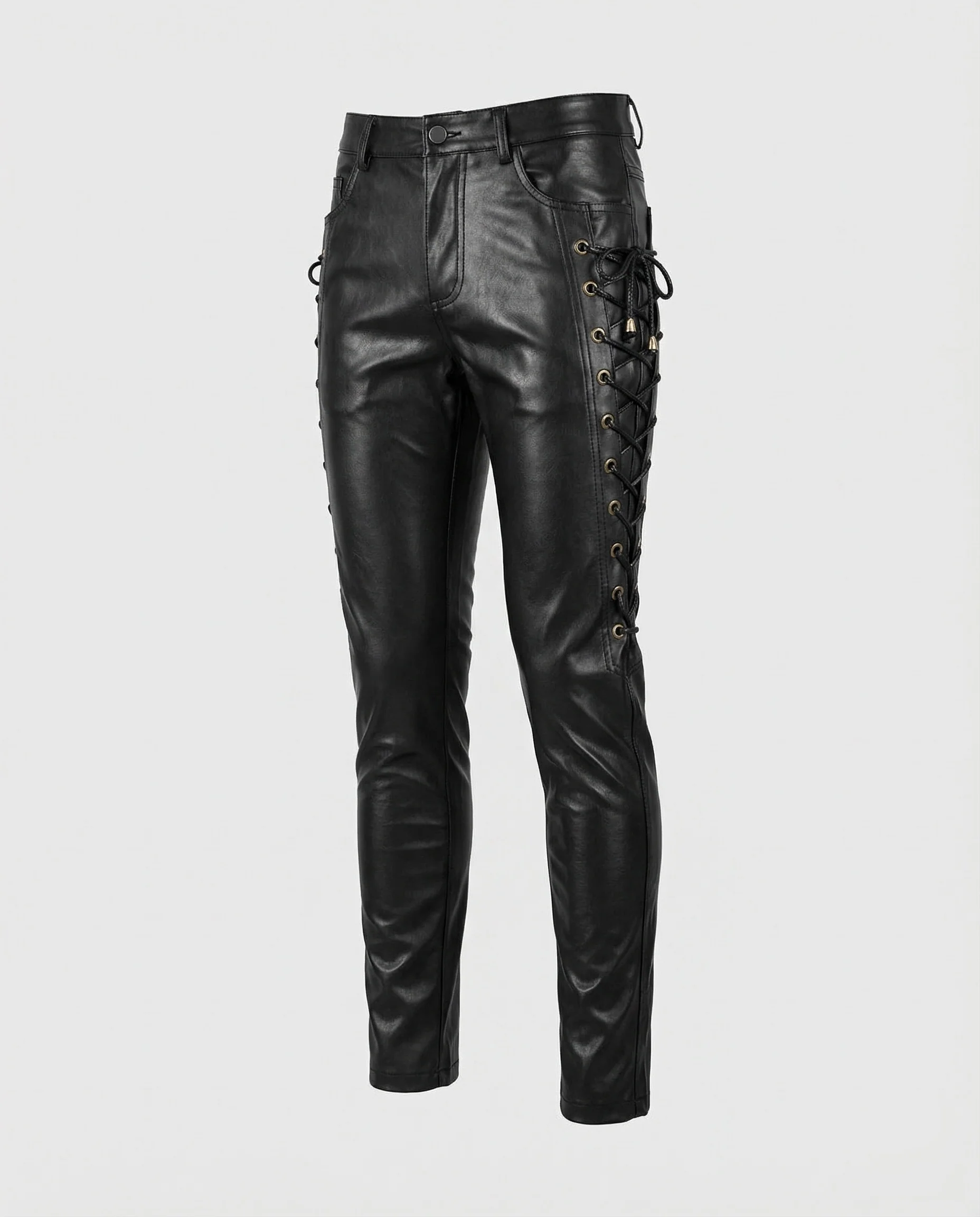 Herren Lederhose mit Schnürdetail - Image 5