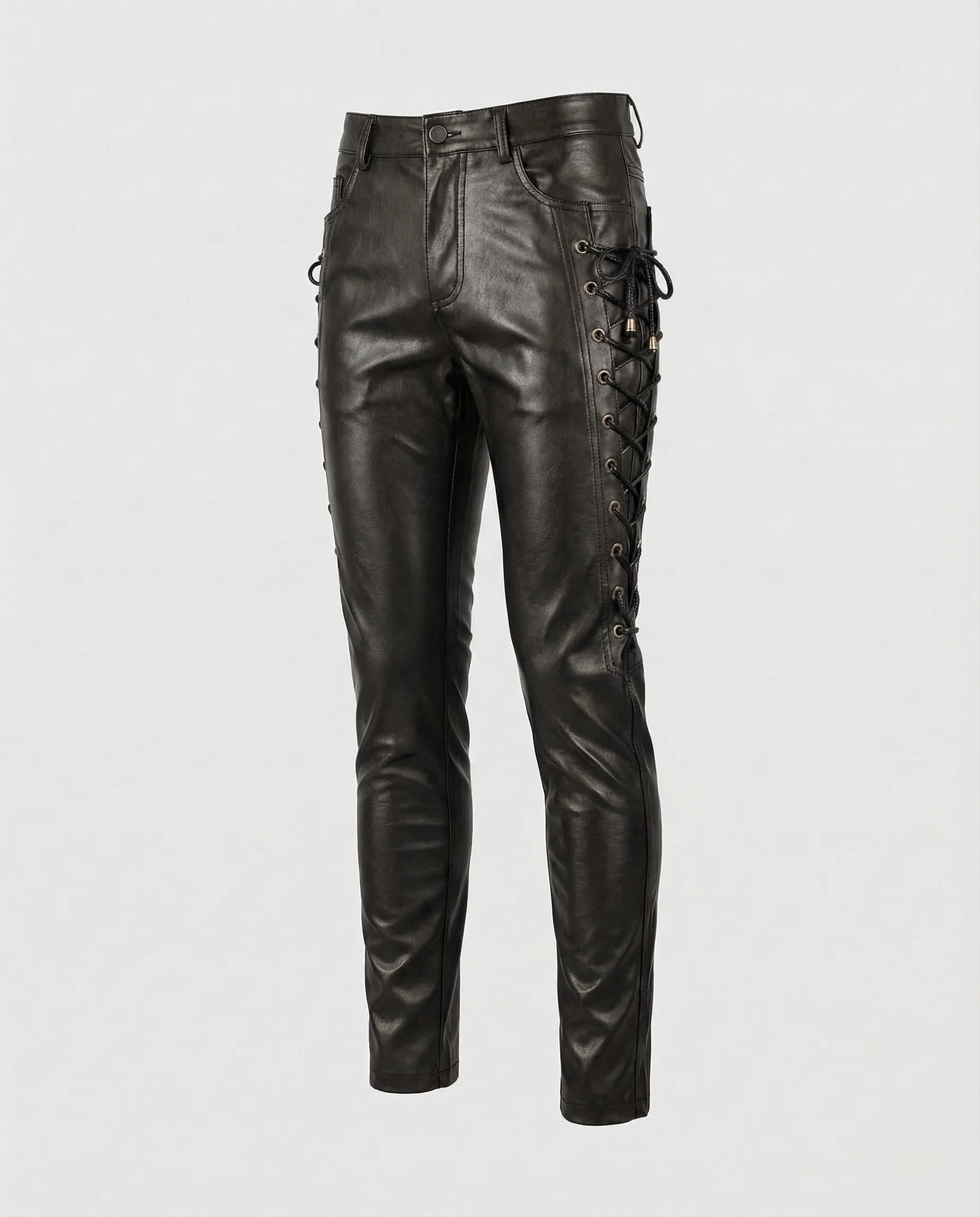 Herren Lederhose mit Schnürdetail - Image 6