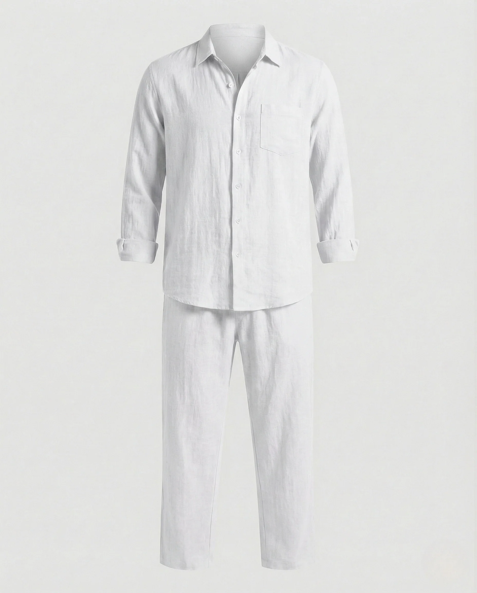 Herren Leinen Set mit Langarm Hemd & Lockerer Hose | Heidi-Mode - Image 11