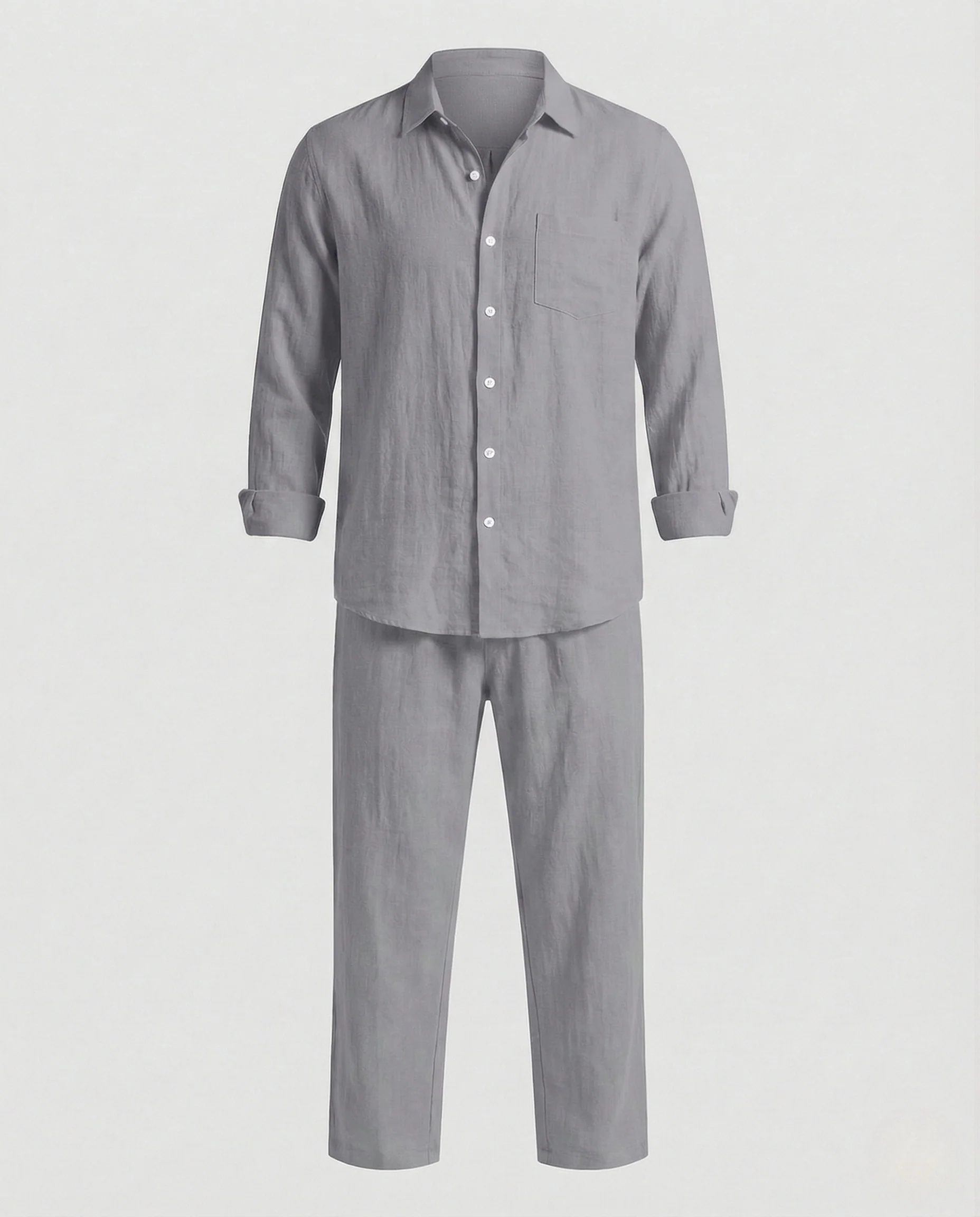 Herren Leinen Set mit Langarm Hemd & Lockerer Hose | Heidi-Mode - Image 5