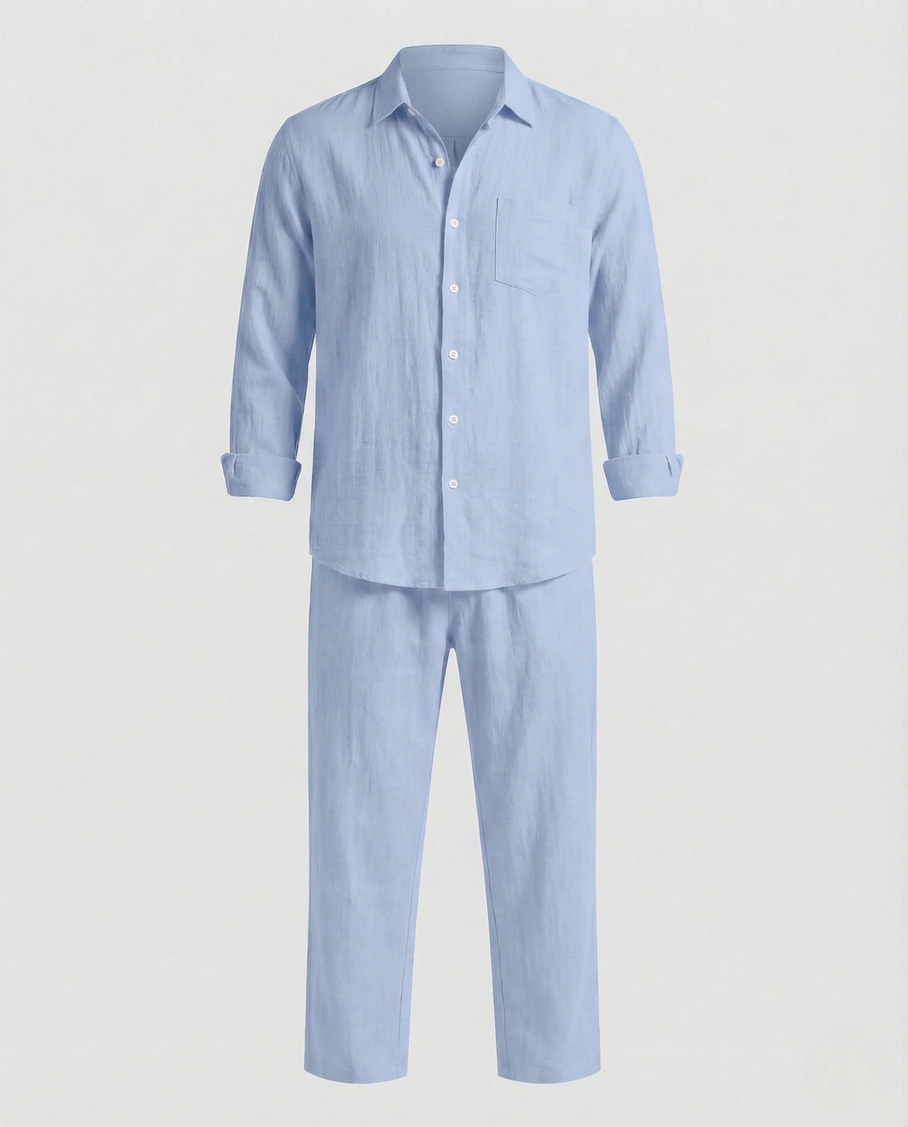 Herren Leinen Set mit Langarm Hemd & Lockerer Hose | Heidi-Mode - Image 6