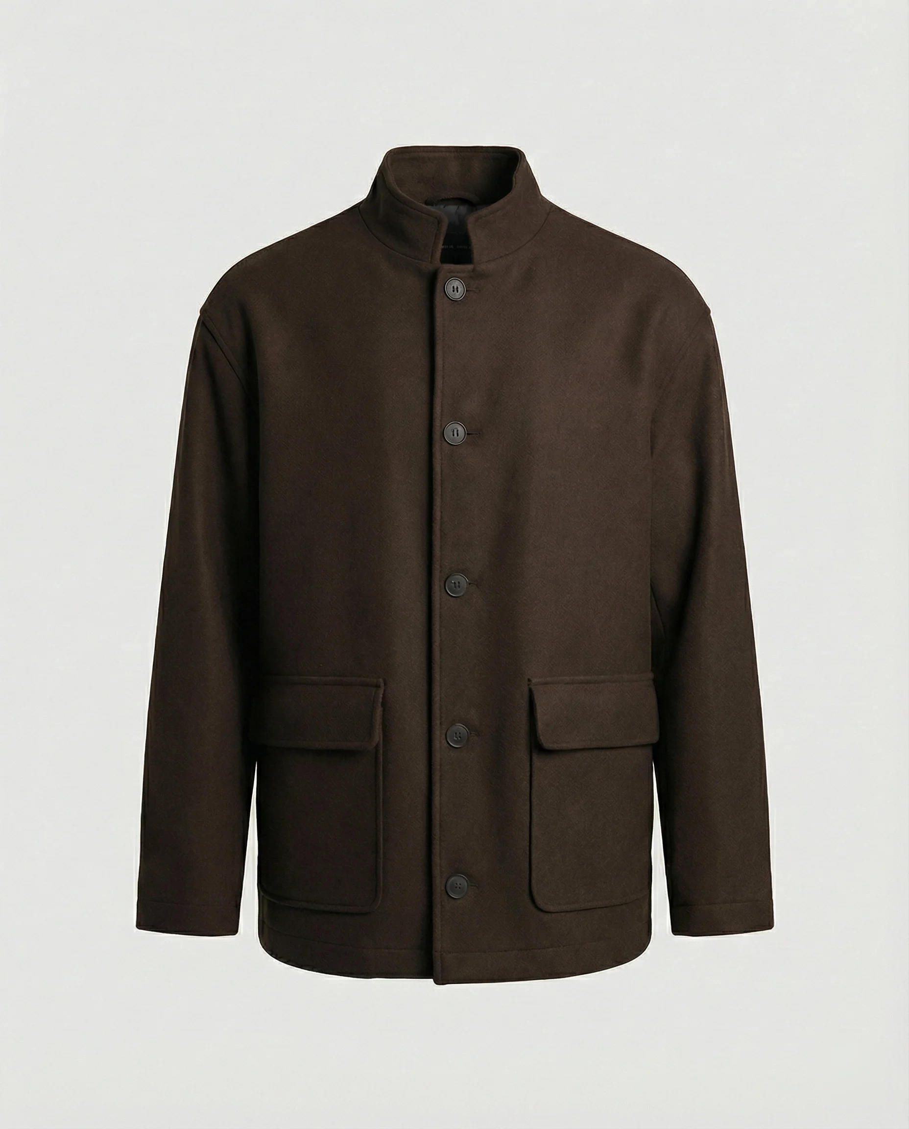 Herren locker geschnittene Wollmix-Hemdjacke mit Pattentasche und verdeckter Druckknopfleiste Heidi-Mode - Image 7