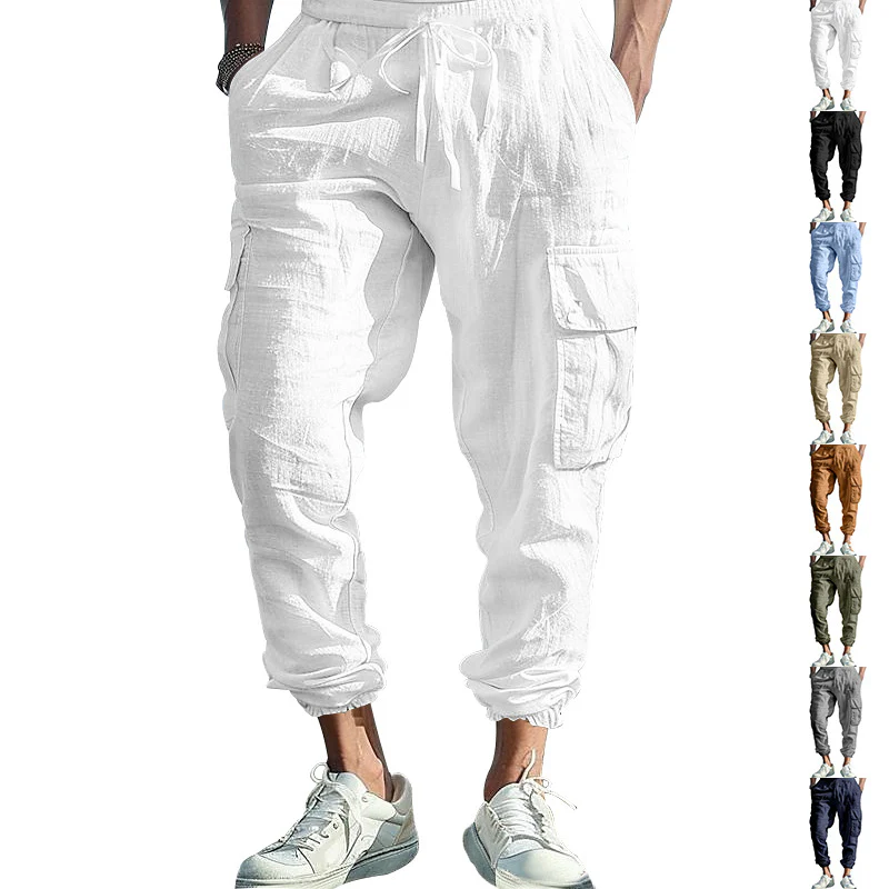 Herren luftige Cargo-Hose mit elastischem Bund und seitlichen Taschen Heidi-Mode - Image 10