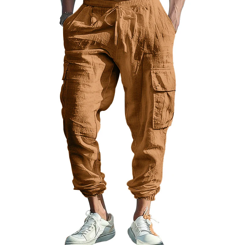 Herren luftige Cargo-Hose mit elastischem Bund und seitlichen Taschen Heidi-Mode - Image 5