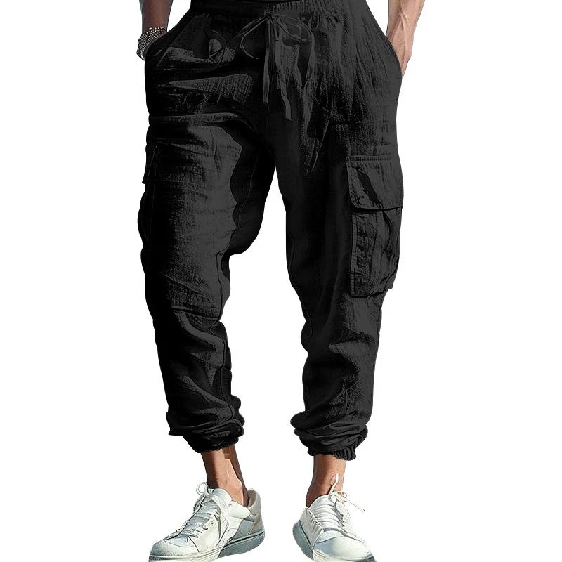 Herren luftige Cargo-Hose mit elastischem Bund und seitlichen Taschen Heidi-Mode - Image 7