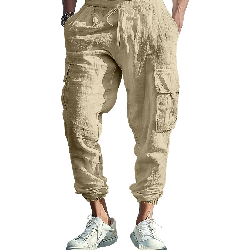 Herren luftige Cargo-Hose mit elastischem Bund und seitlichen Taschen Heidi-Mode - Image 9