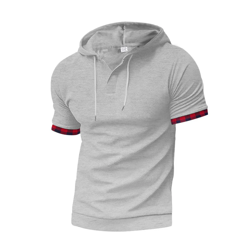 Herren modernes Kapuzenshirt mit strukturiertem Design und kontrastierenden Ärmeln Heidi-Mode - Image 7