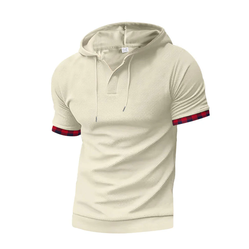 Herren modernes Kapuzenshirt mit strukturiertem Design und kontrastierenden Ärmeln Heidi-Mode - Image 8
