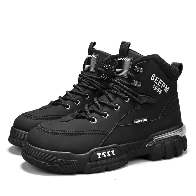 Herren modische High-Top Sneakers mit verstärkter Profilsohle und atmungsaktiver Innenausstattung Heidi Mode - Image 5