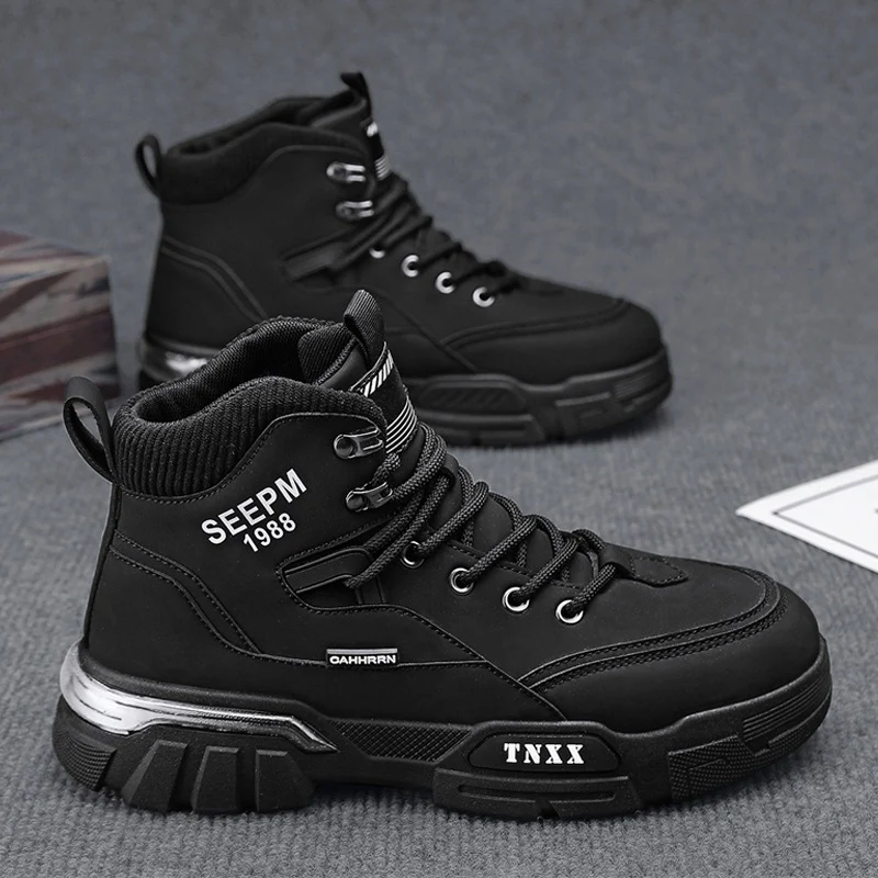 Herren modische High-Top Sneakers mit verstärkter Profilsohle und atmungsaktiver Innenausstattung Heidi Mode - Image 6