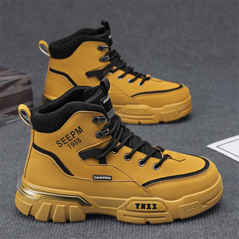 Herren modische High-Top Sneakers mit verstärkter Profilsohle und atmungsaktiver Innenausstattung Heidi Mode - Image 7