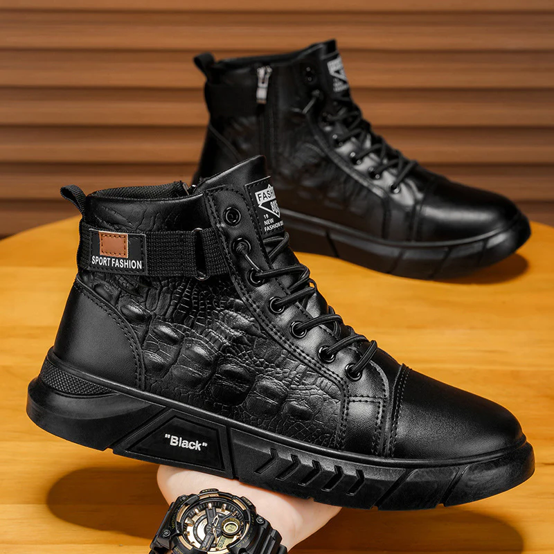 Herren Modische High-Top Stiefel mit robustem Design und praktischer Reißverschlussfunktion Heidi Mode - Image 3
