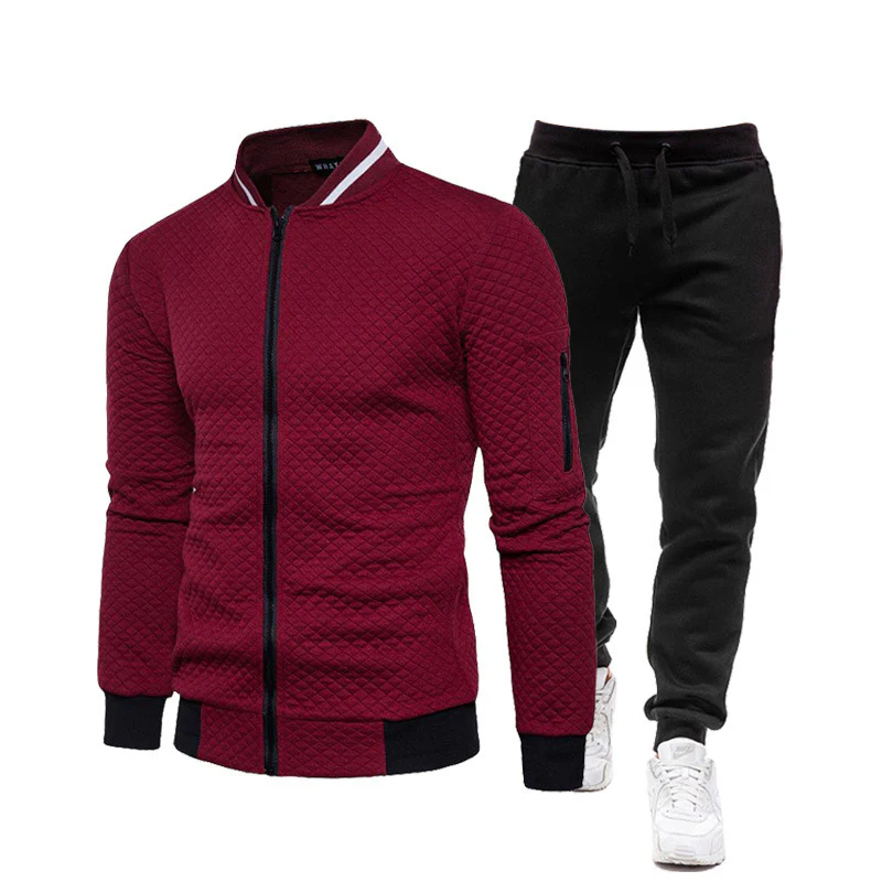 Herren modische Trainingsjacke mit Stehkragen und Sporthose Heidi-Mode - Image 4
