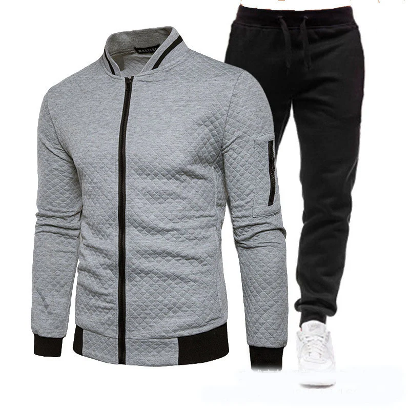 Herren modische Trainingsjacke mit Stehkragen und Sporthose Heidi-Mode - Image 5