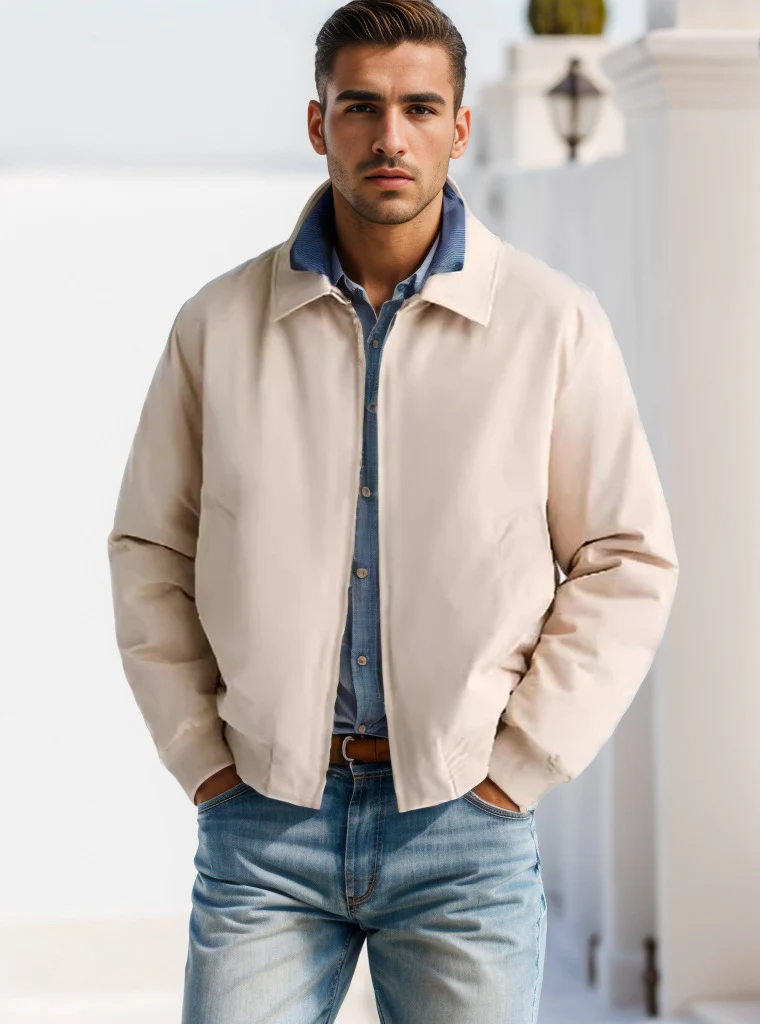 Herren modische Übergangsjacke im sportlichen Schnitt mit Reißverschluss und praktischen Taschen Heidi-Mode - Image 6