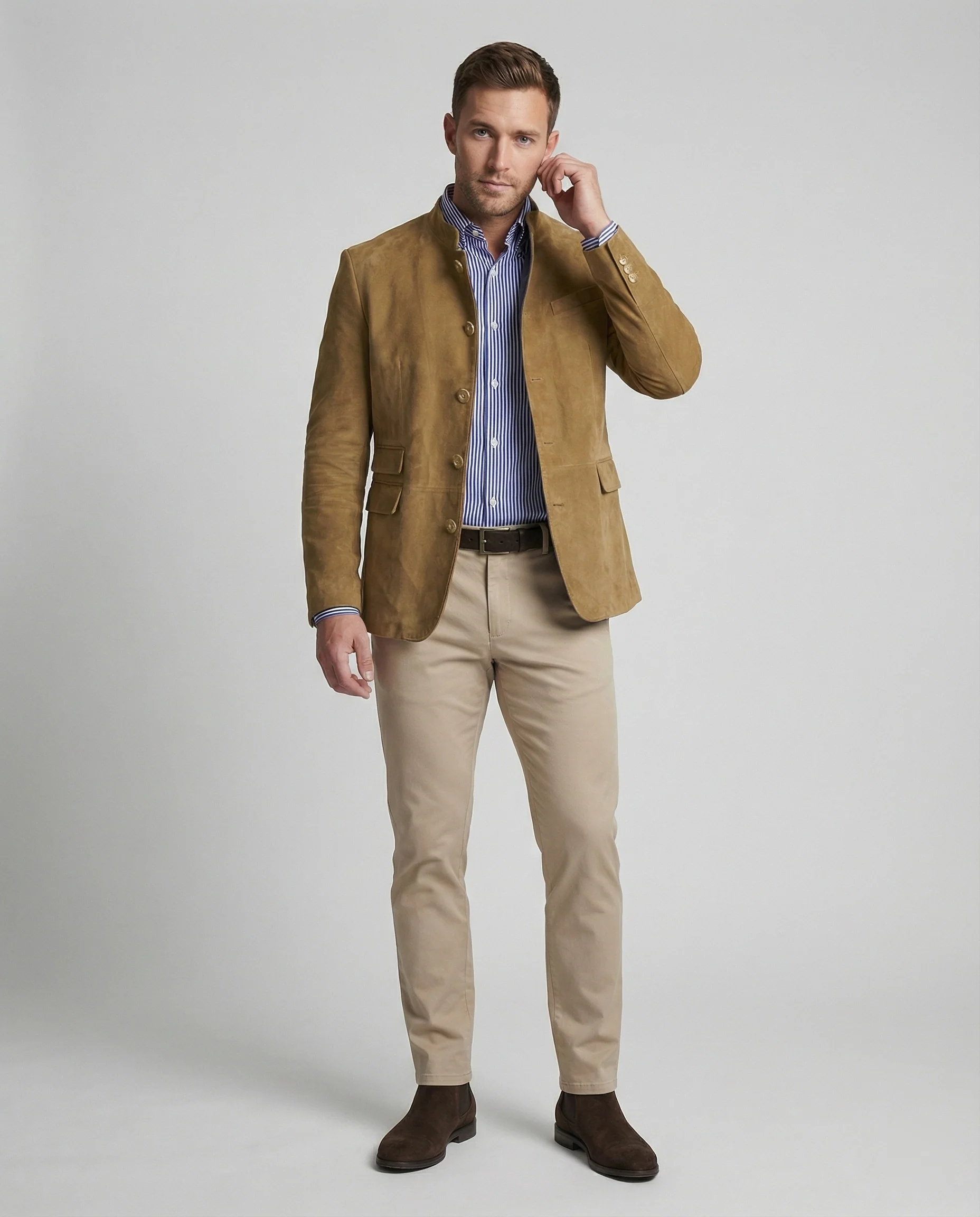 Herren Wildlederjacke modern - Image 6